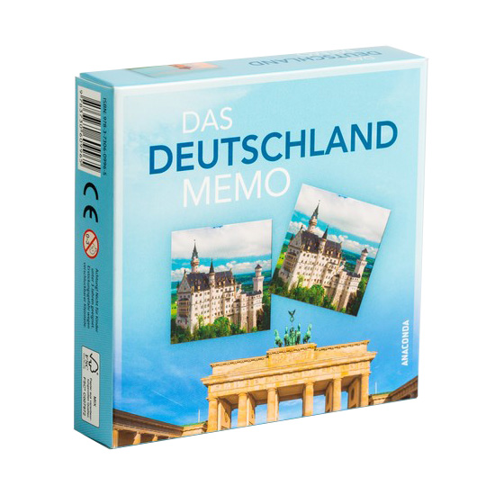 Das Deutschland Memo - Memory Spiel mit 40 Spielkarten im Spielkarton