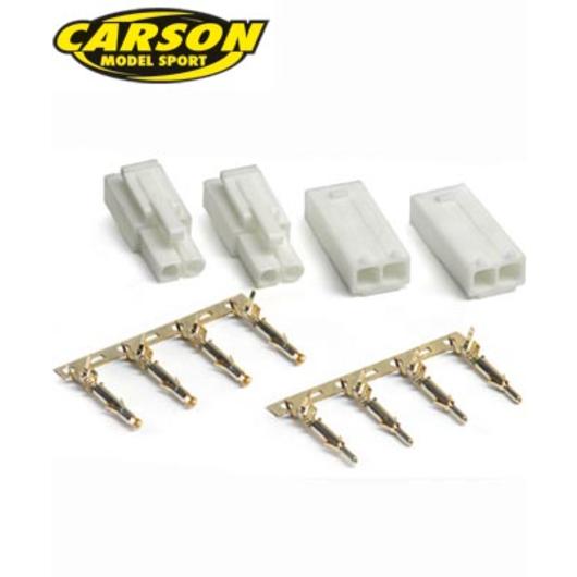 Carson Verbindungsstecker Set, schmal, (Mini-Type) 4er Packung