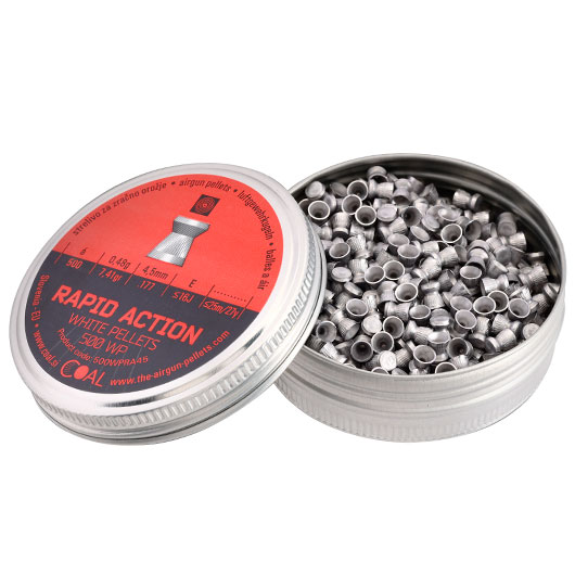 Coal White Pellets Rapid Action Flachkopf Diabolos Kal. 4,5 mm 500er Dose fr CO2-Waffen Trommelmagazine Bild 2