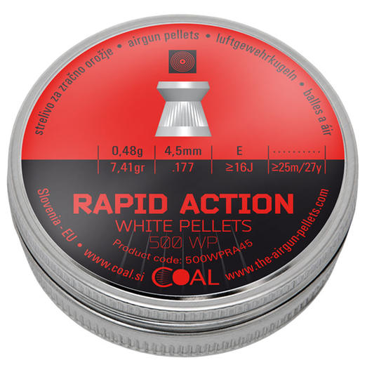 Coal Flachkopf Diabolos Rapid Action geriffelter Schaft Kal. 4,5 mm 500er Dose fr Trommelmagazine