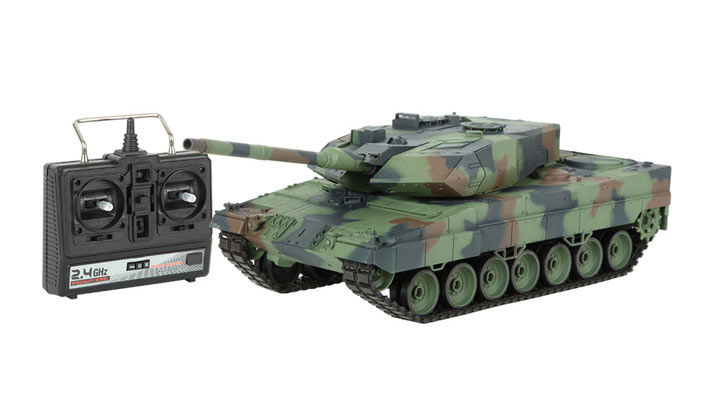 Leopard 2A6 RC Panzer tarn 1:16 schussfähig Rauch & Sound RTR