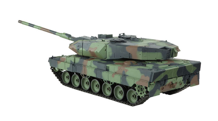 Versandrcklufer Leopard 2A6 RC Panzer tarn 1:16 schussfhig Rauch & Sound RTR Bild 3