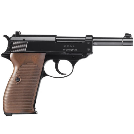Walther P38 CO2 Luftpistole 4,5 mm BB Blowback schwarz/braun Bild 2