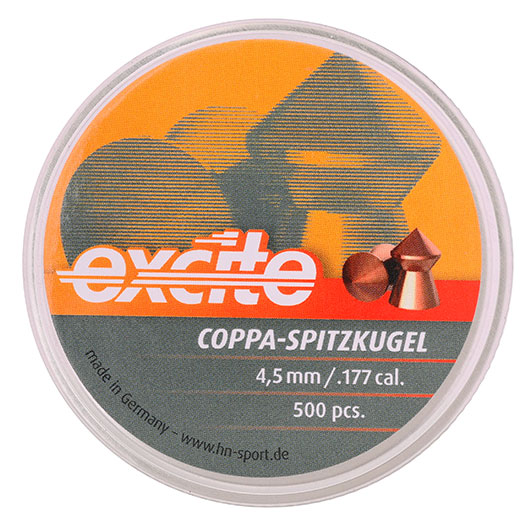 H&N Spitzkopf-Diabolos Excite Coppa-Spitzkugel 4,5mm 500 Stck Bild 3