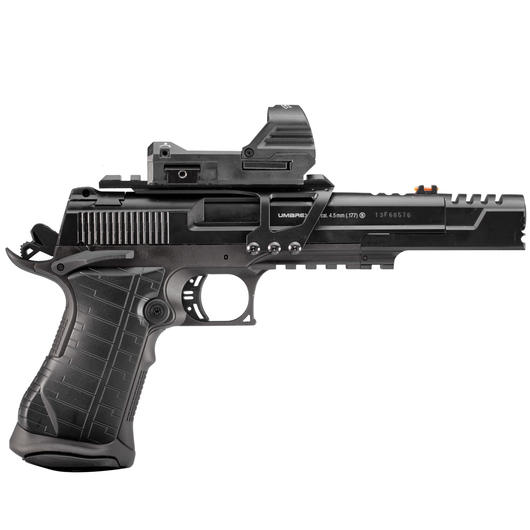 Umarex Race Gun CO2 Luftpistole 4,5mm BB Blowback schwarz mit Leuchtpunktvisier Bild 2