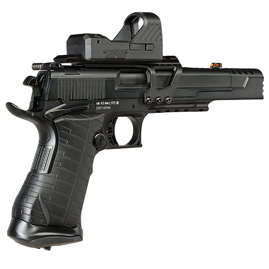 Umarex Race Gun CO2 Luftpistole 4,5mm BB Blowback schwarz mit Leuchtpunktvisier Bild 6