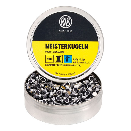 RWS Meisterkugeln Flachkopf-Diabolos 0,45 g 4,5mm 500 Stck
