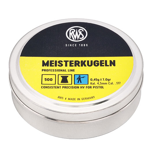 RWS Meisterkugeln Flachkopf-Diabolos 0,45 g 4,5mm 500 Stck Bild 1