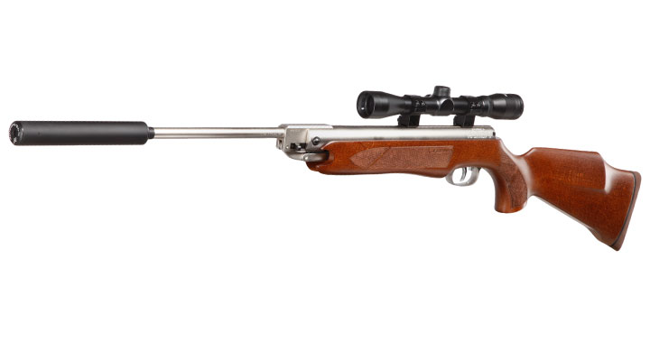 Weihrauch HW 35K Silverwood Luftgewehr inkl. Zielfernrohr Schalldmpfer Kal. 4,5mm Diabolo Bild 1