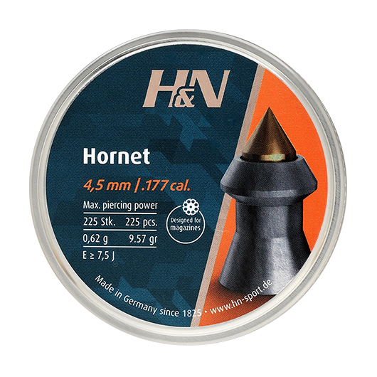 H&N Hornet Spitzkopf-Diabolos Messingspitze 4,5mm 225 Stck Bild 3