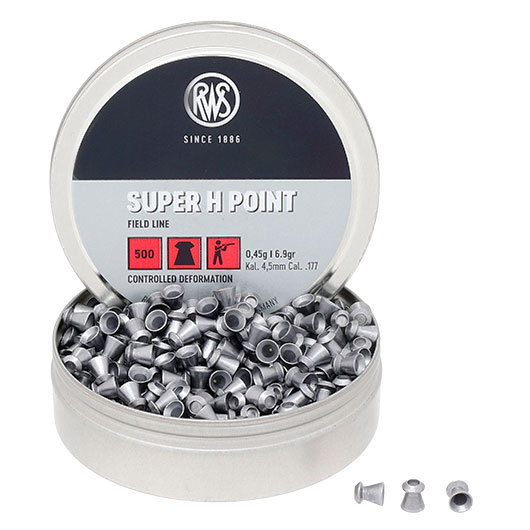 RWS Flachkopf-Diabolos Super-H-Point Hohlspitze 4,5mm 500 Stck