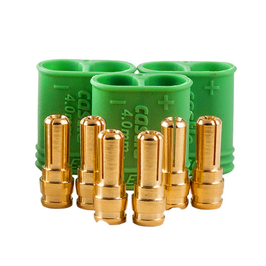 Castle Creations 4mm Polarized Connector Goldstecker Set (3 Sets) CSE011007500