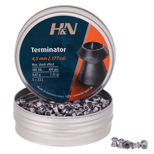 H&N Flachkopf-Diabolos Terminator Kegelspitze 4,5mm 400 Stck