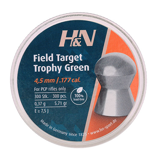H&N Rundkopf-Diabolos Field Target Trophy Green 4,5mm 300 Stck Bild 3
