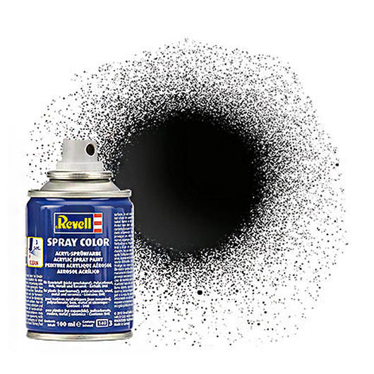 Revell Acryl Spray Color Sprühdose Schwarz glänzend 100ml 34107