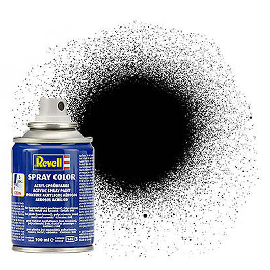 Revell Acryl Spray Color Sprühdose Schwarz seidenmatt 100ml 34302