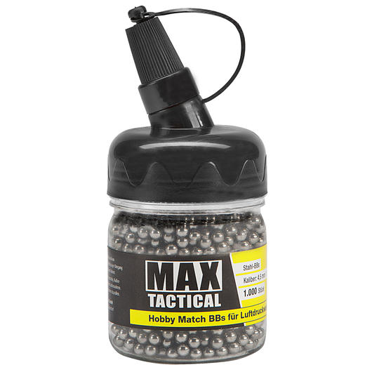 Max Tactical Stahl-BBs Kal. 4,5mm f�r Luftdruckwaffen 1000 Schuss
