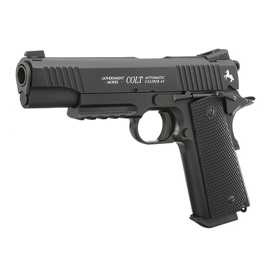 Colt M45 CQBP Vollmetall CO2 Luftpistole 4,5 mm BB brniert Blowback Bild 1