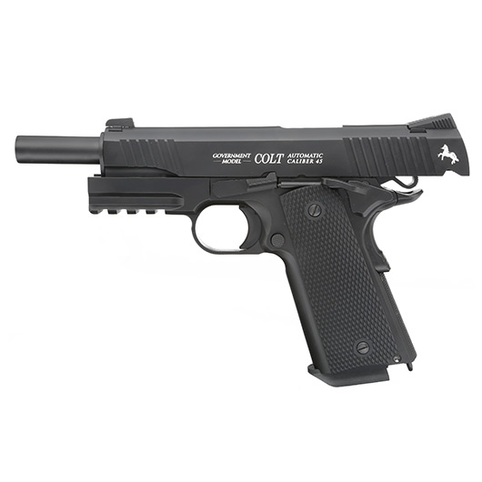 Colt M45 CQBP Vollmetall CO2 Luftpistole 4,5 mm BB brniert Blowback Bild 5