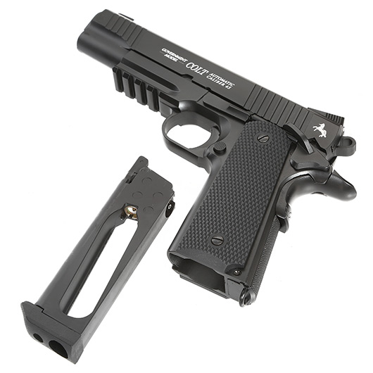 Colt M45 CQBP Vollmetall CO2 Luftpistole 4,5 mm BB brniert Blowback Bild 6