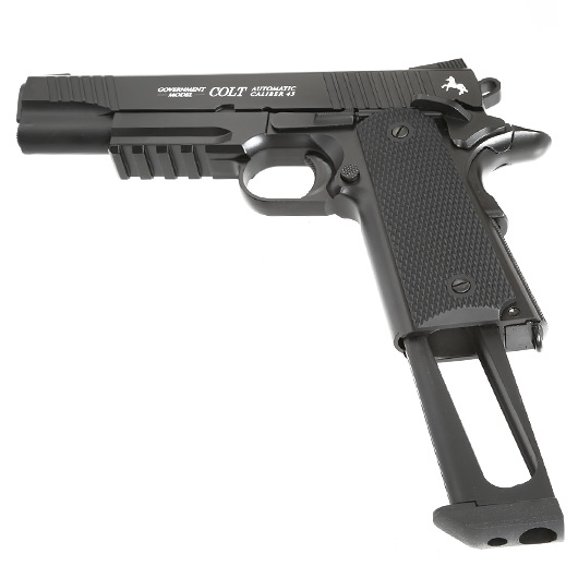 Colt M45 CQBP Vollmetall CO2 Luftpistole 4,5 mm BB brniert Blowback Bild 7