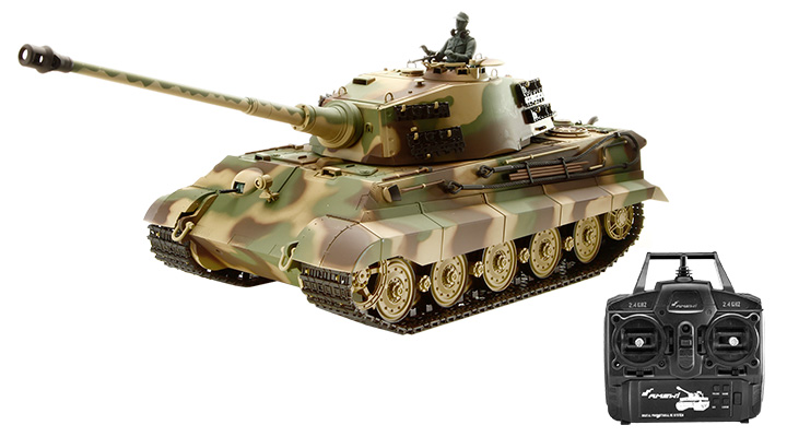 Amewi RC Panzer Knigstiger Henschel Turm 1:16 schussfhig RTR tarn