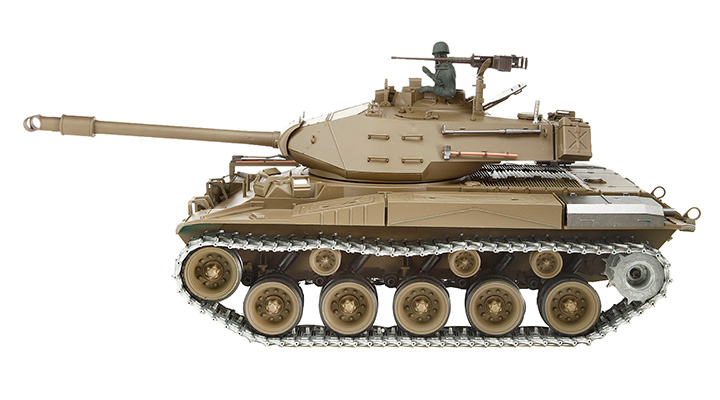 Amewi RC Panzer Walker Bulldog M41 mit Metallketten 1:16 schussfhig RTR oliv Bild 1