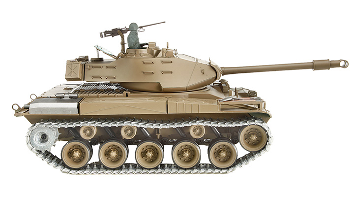 Amewi RC Panzer Walker Bulldog M41 mit Metallketten 1:16 schussfhig RTR oliv Bild 3