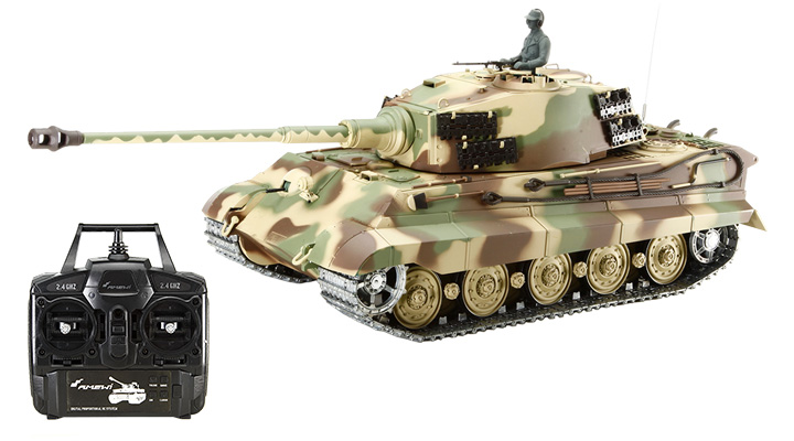 RC Panzer Knigstiger Henschel Turm 1:16 Professional Line IR/BB Metallketten und Metallgetriebe schussfhig