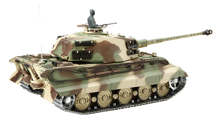 RC Panzer Knigstiger Henschel Turm 1:16 Professional Line IR/BB Metallketten und Metallgetriebe schussfhig Bild 2