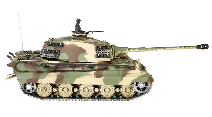 RC Panzer Knigstiger Henschel Turm 1:16 Professional Line IR/BB Metallketten und Metallgetriebe schussfhig Bild 3