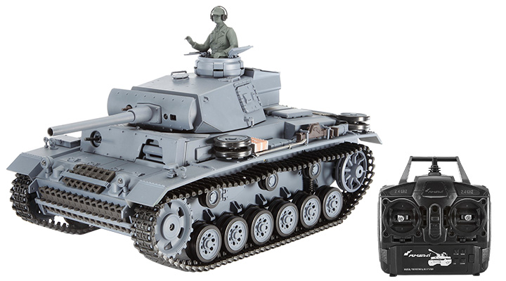 Amewi RC Panzerkampfwagen III Control Edition 1:16 schussfähig RTR grau