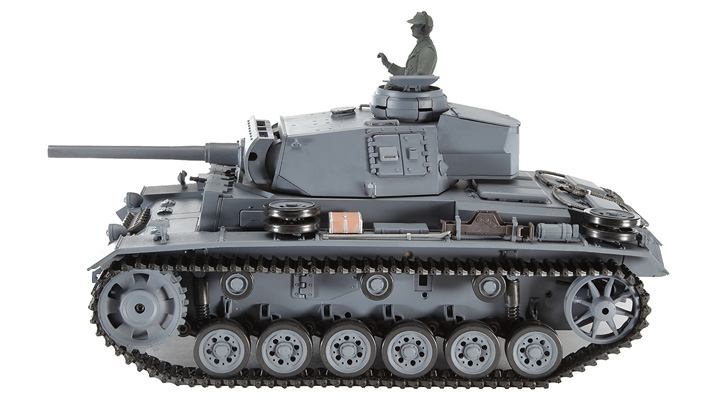 Amewi RC Panzerkampfwagen III Control Edition 1:16 schussfhig RTR grau Bild 1