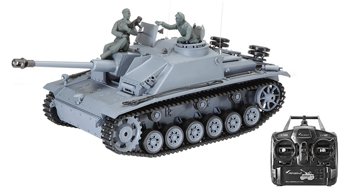 Amewi RC Panzer Sturmgeschtz III Control Edition 1:16 schussfhig RTR grau