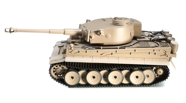 Amewi RC Panzer Tiger I 1:16 True Sound Metallausfhrung schussfhig RTR desert yellow Bild 1