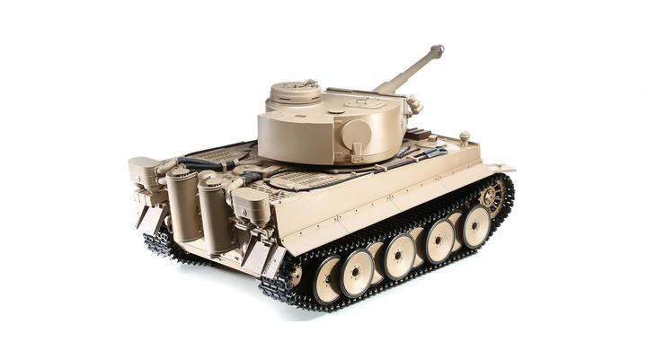 Amewi RC Panzer Tiger I 1:16 True Sound Metallausfhrung schussfhig RTR desert yellow Bild 2