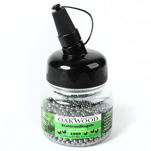 Oakwood Rundkugeln Carbonstahl BBs Kal. 4,5mm 1000 Schuss