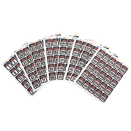 RC4WD Event Numbers Decal Sheets (1-200) Z-L0090