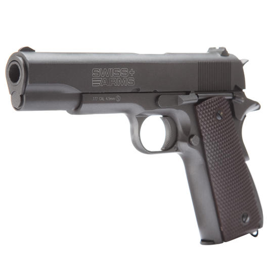 Swiss Arms P1911 CO2 Luftpistole Kal. 4,5mm BB Vollmetall Blobwack schwarz Bild 1