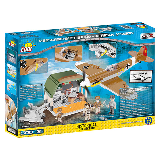 Cobi Historical Collection Bausatz Flugzeug BF 109 African Mission 500 Teile 5544 Bild 2