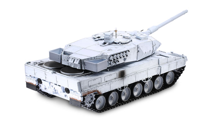 Torro RC Panzer Leopard 2A6, UN Weigrau Pro-Edition 1:16 schussfhig, Rauch & Sound, Metallgetriebe und Metallketten, RTR Bild 2