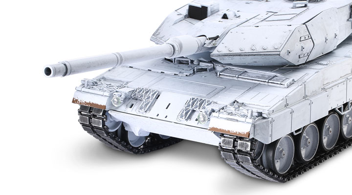Torro RC Panzer Leopard 2A6, UN Weigrau Pro-Edition 1:16 schussfhig, Rauch & Sound, Metallgetriebe und Metallketten, RTR Bild 4