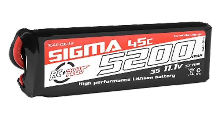 RC Plus Li-Po Batterypack Sigma 45C 5200 mA 3S1P 11,1V XT-60 RC-G45-5200-3S1P