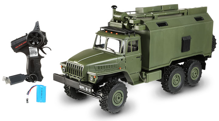 Ural 4320 Militär RC LKW Lastwagen 6WD RTR 1:16, 2,4 GHz, grün