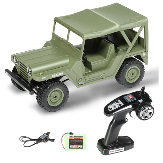 1:14 RC U.S. Militr Gelndewagen 2,4GHz 4WD RTR military grn 22386