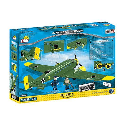 Cobi Historical Collection Bausatz Flugzeug Junkers JU 52/3M Kreta 1942 548 Teile 5710 Bild 4