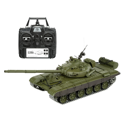 Heng-Long RC Panzer T-72, grün 1:16 schussfähig, Infrarot-Gefechtssystem, Rauch & Sound, RTR