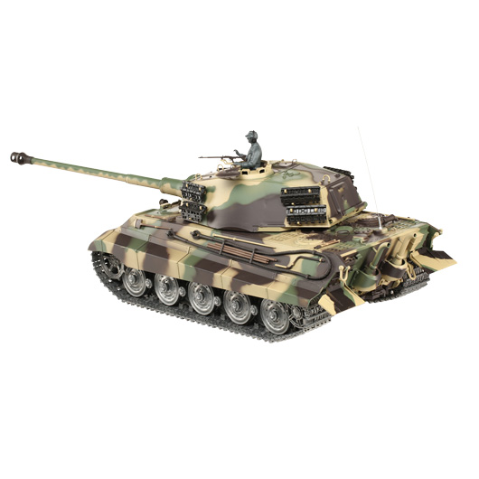 Amewi Rc Panzer Knigstiger mit Henschelturm tarn, 1:16, RTR, schussfhig, Infrarot-Gefechtssystem, Rauch & Sound, Metallget Bild 3