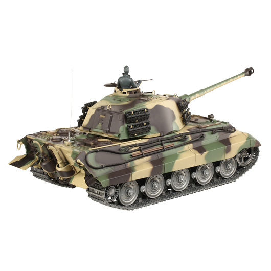 Amewi Rc Panzer Knigstiger mit Henschelturm tarn, 1:16, RTR, schussfhig, Infrarot-Gefechtssystem, Rauch & Sound, Metallget Bild 4