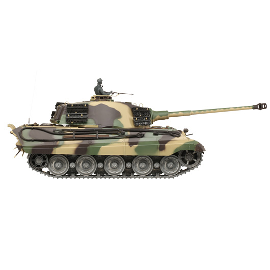 Amewi Rc Panzer Knigstiger mit Henschelturm tarn, 1:16, RTR, schussfhig, Infrarot-Gefechtssystem, Rauch & Sound, Metallget Bild 5